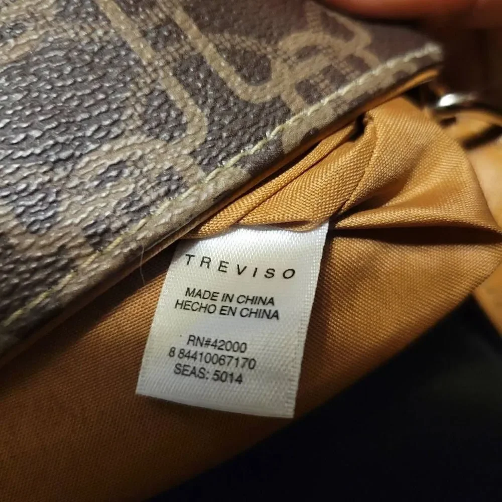 Treviso Brown Faux Leather Shoulder Bag
